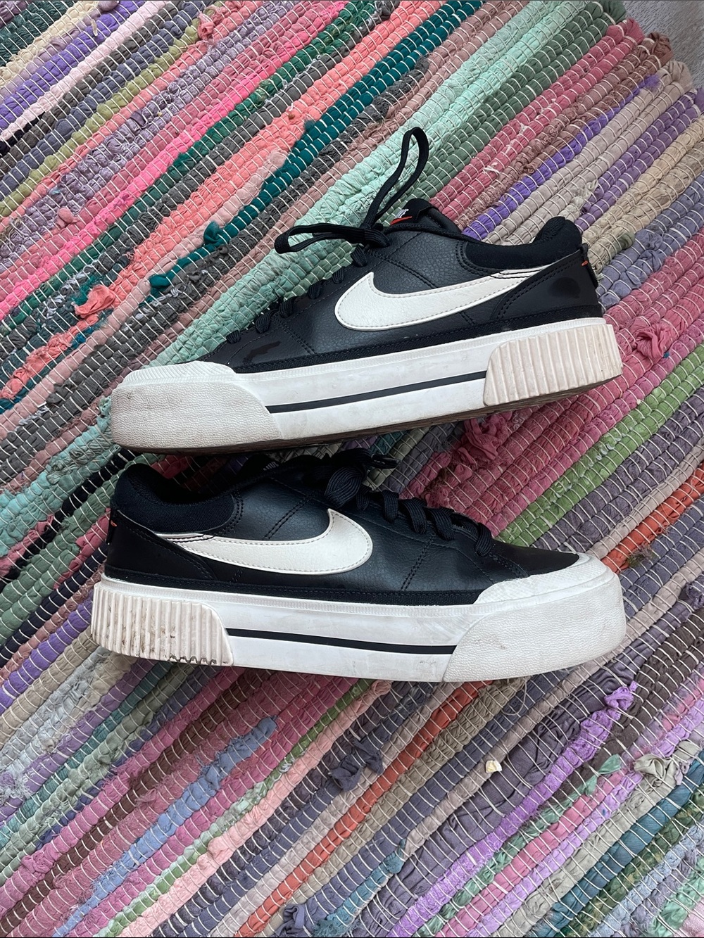 Nike Black & White Elevated Skate-Style Sneakers